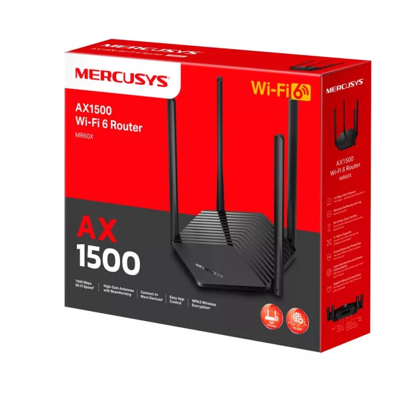 Router Mercusys AX1800 Dual-Band WiFi 6