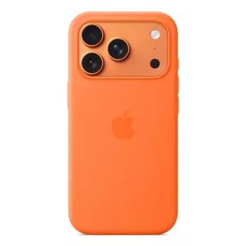 Silikonowe etui Apple iPhone 17 Pro MagSafe pomarańczowe