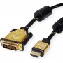 ROLINE 11.04.5896 Adapter kablowy wideo 1,5 m HDMI Typ A (Standard) DVI-D Czarny - Złoty (11.04.5896)
