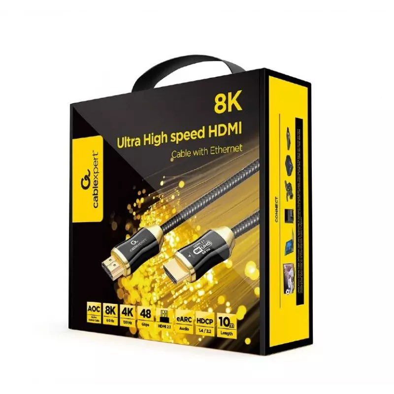 Aktywny optyczny kabel HDMI GEMBIRD 10 m, HDMI Typ A męski–męski, 48 Gbit/s, HDMI 2.1