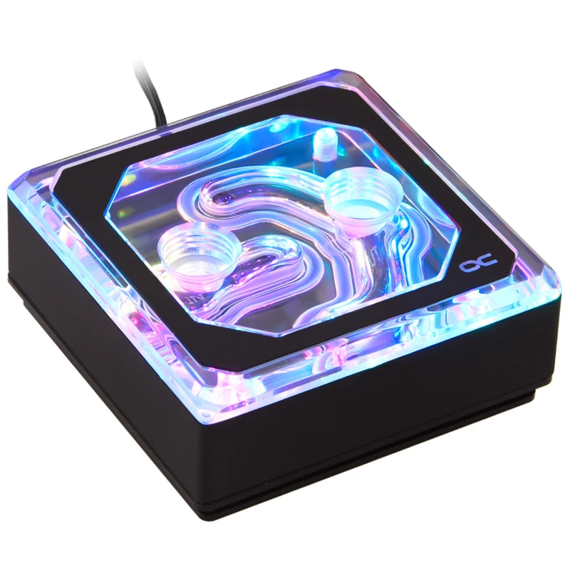 Alphacool 11992 - blok wodny - acetal - akryl - aluminium - mosiądz - miedź - nikiel - stal nierdzewna - czarny - przezroczysty - 1/4 - 60 °C - 0,8 bara (11992)