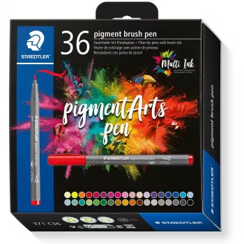 Brush Pen Staedtler Pigment Arts 36 kolorów