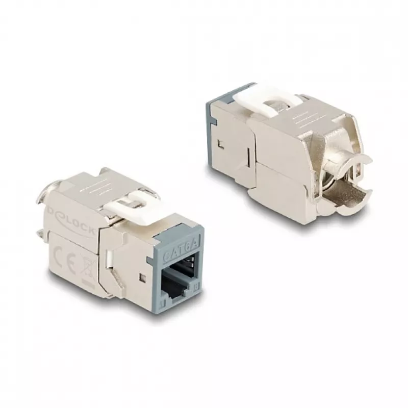 Moduł keystone DeLOCK 88120 Płaski RJ-45 Szary 10 szt.