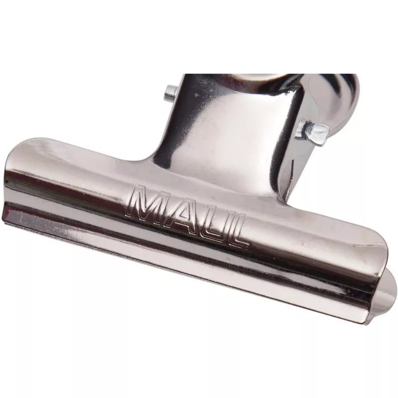 MAUL klips do listów wykonany z metalu, kolor: nikiel, szerokość: 50 mm, szerokość zacisku: 20 mm, opakowanie samoobsługowe (21750-96)