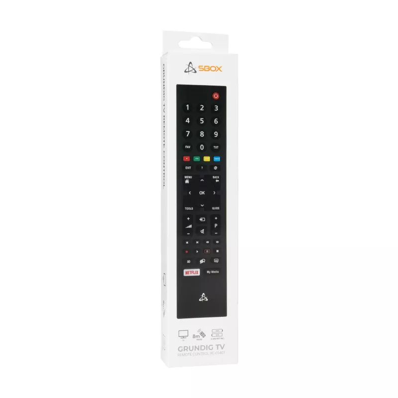 Pilot SBOX RC-01407 — pilot zastępczy do telewizorów Grundig, uniwersalna kompatybilność z wieloma modelami