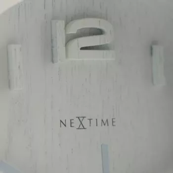 NeXtime zegar 5192wi Wood Wood Mały 22x20 cm, Ścienny, Biały