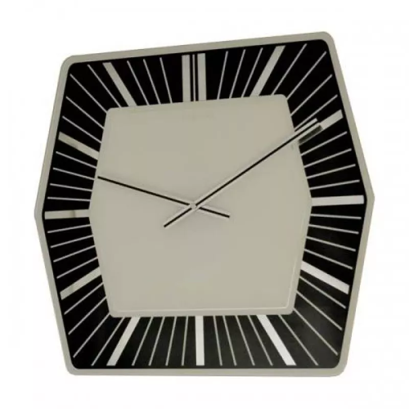 Zegar ścienny NeXtime 8128zw Hexagon, 43x43 cm, biały