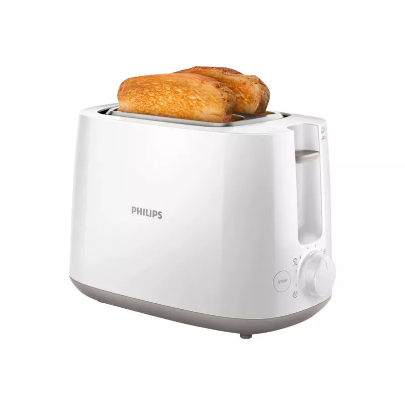 Toster Philips Daily Collection HD2581/00 — 2 kromki, 830 W, 8 poziomów opiekania, biały