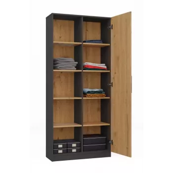 Górna część regału biurowego Topeshop RD-80 ANT/ART KPL, 10 półek, płyta wiórowa, 800×300×1820 mm
