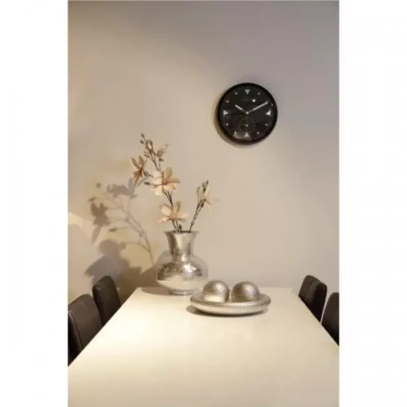 NeXtime zegar 3049 Serious Black, Ø32 cm, ścienny, czarny