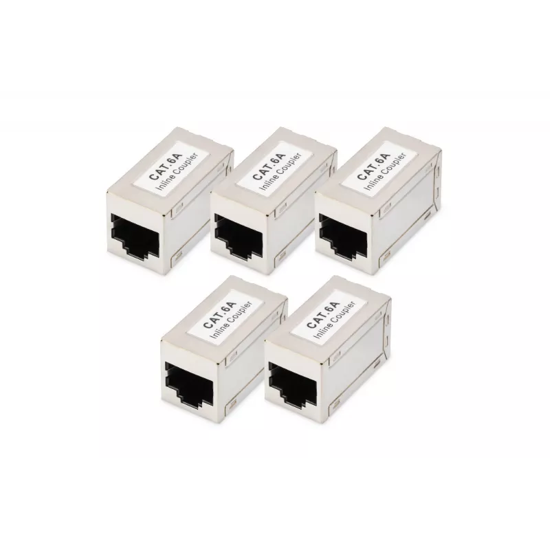 Digitus CAT 6A modular couplers shielded 5 pieces RJ-45 Gold contacts