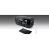 Zegar radiowy Muse M-192 CR — zegar cyfrowy, tuner FM, wyświetlacz LED 1,8 cala, czarne drewno, zasilanie AC 100–240 V, bateria zapasowa AAA