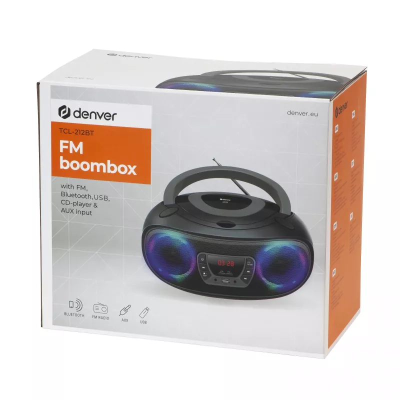 Przenośny odtwarzacz CD Denver TCL-212BT SZARY