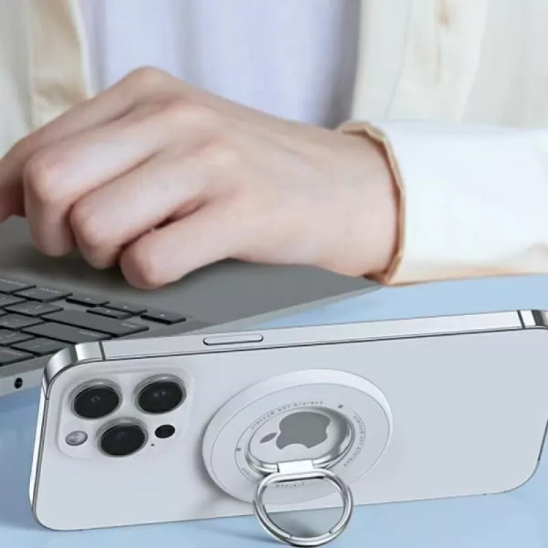 Dwustronny magnetyczny pierścień uchwyt SODI BM-350 biały kompatybilny z MagSafe
