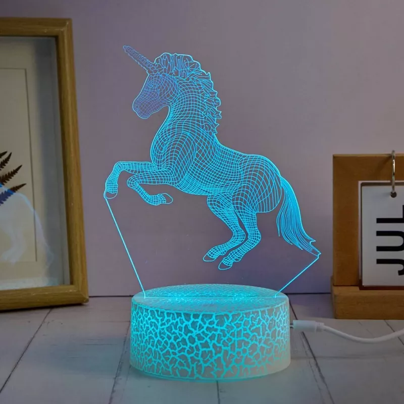 Manta SNL116RGB RGB Lampa dekoracyjna LED 3D z motywem koni