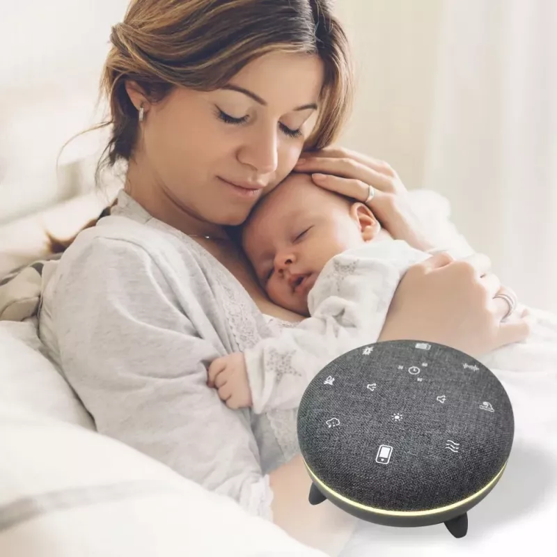 Głośnik przenośny MANTA SPK03-GR Szumi-GO — zielony, Bluetooth, dźwięki do snu dziecka, timer, podświetlenie RGB, 12,5×7,5×12,5 cm
