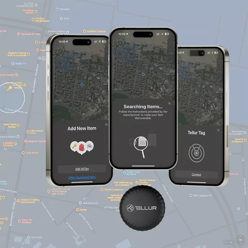 Wodoodporny, kompaktowy lokalizator Bluetooth Tellur TLL173021