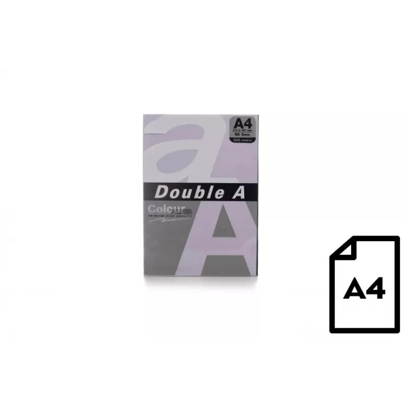 Kolorowy papier Double A, 80g, A4, 500 arkuszy, Levender