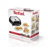 Opiekacz do kanapek Tefal Break Time SW6148 — 2 kanapki, wyjmowane płyty nieprzywierające, schowek na przewód, czarny/szary