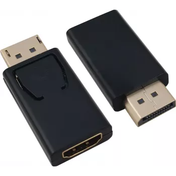 Adapter DisplayPort na HDMI helos 288466 — DisplayPort (męski) na HDMI (żeński), czarny