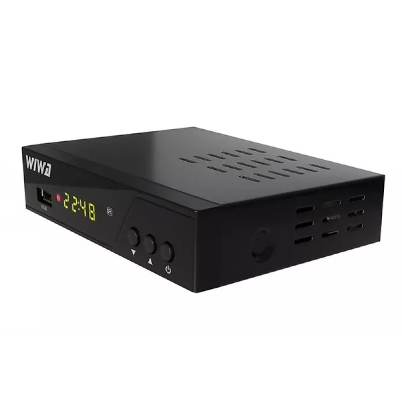 Naziemny cyfrowy tuner TV HD WIWA H.265 PRO DVB-T/DVB-T2 — Full HD, H.265, HDMI, SCART, USB, nagrywanie
