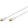Kabel antenowy Wentronic Goobay, 100% ekranowany, pozłacany, biały, 5 m - wtyk koncentryczny gniazdo koncentryczne (67285)
