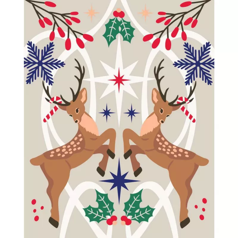 Ravensburger CreArt painting kit – Christmas deer (creative painting set)