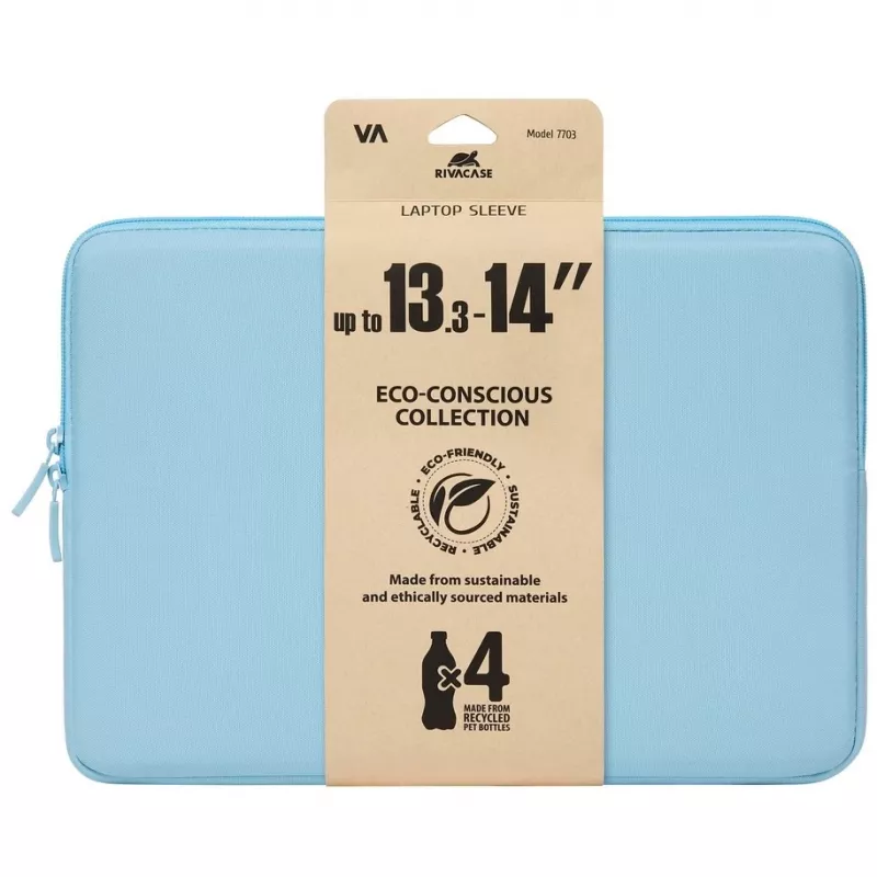Etui na laptopa Rivacase Riva Szuzuka 14 cali Pastel niebieski — ochronne etui neoprenowe na laptopy 14 cali