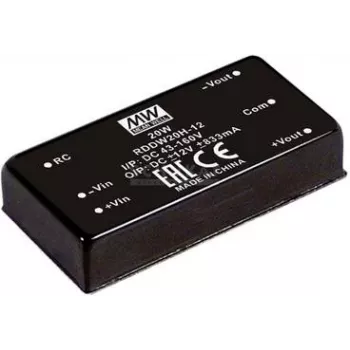 zasilacz MEAN WELL RDDW20G-12, 20 W, Wejście 18–75 V, Wyjście 12 V, RoHS