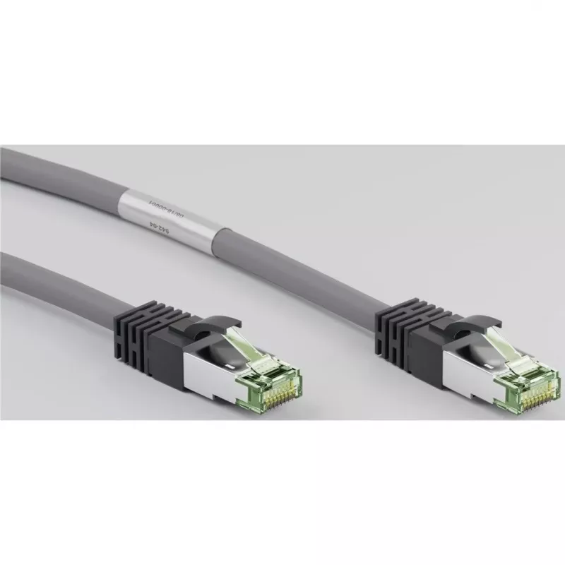 Kabel krosowy Goobay CAT 8.1, S/FTP (PiMF), szary, 0,5 m - LSZH bezhalogenowy, miedź AWG 24 (55135)