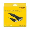 Kabel szeregowy DeLOCK 66286 USB Typ-A DB-9 Czarny 0,8 m