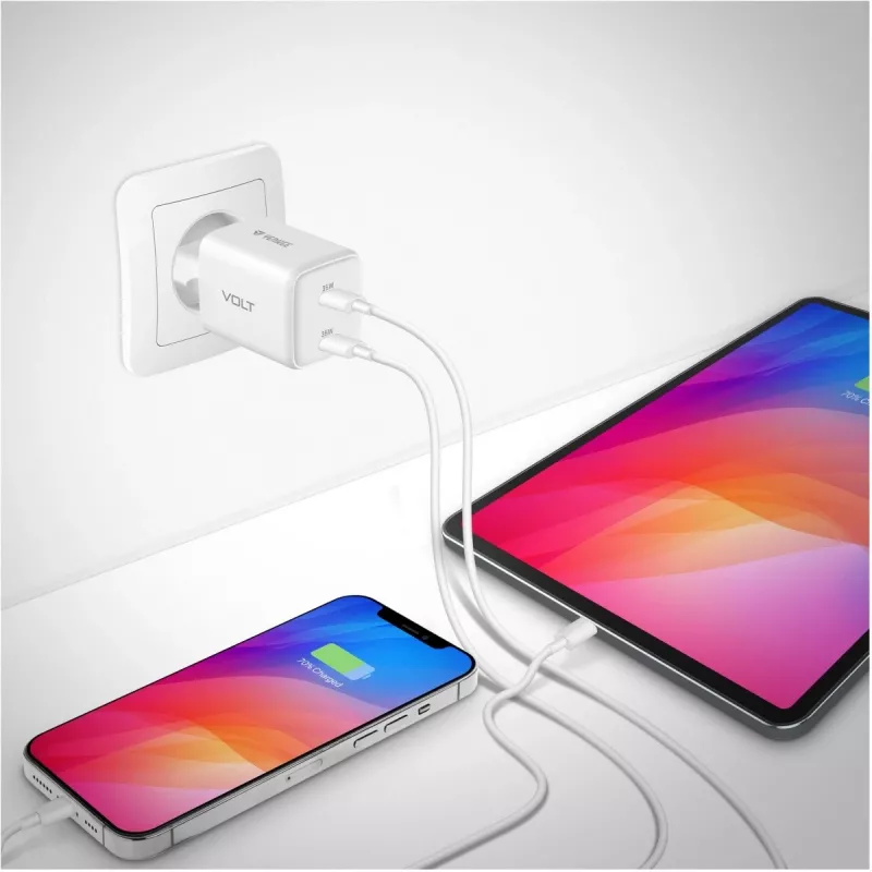 Ładowarka ścienna USB-C YENKEE G35D 2x18W Power Delivery 3.0 3A