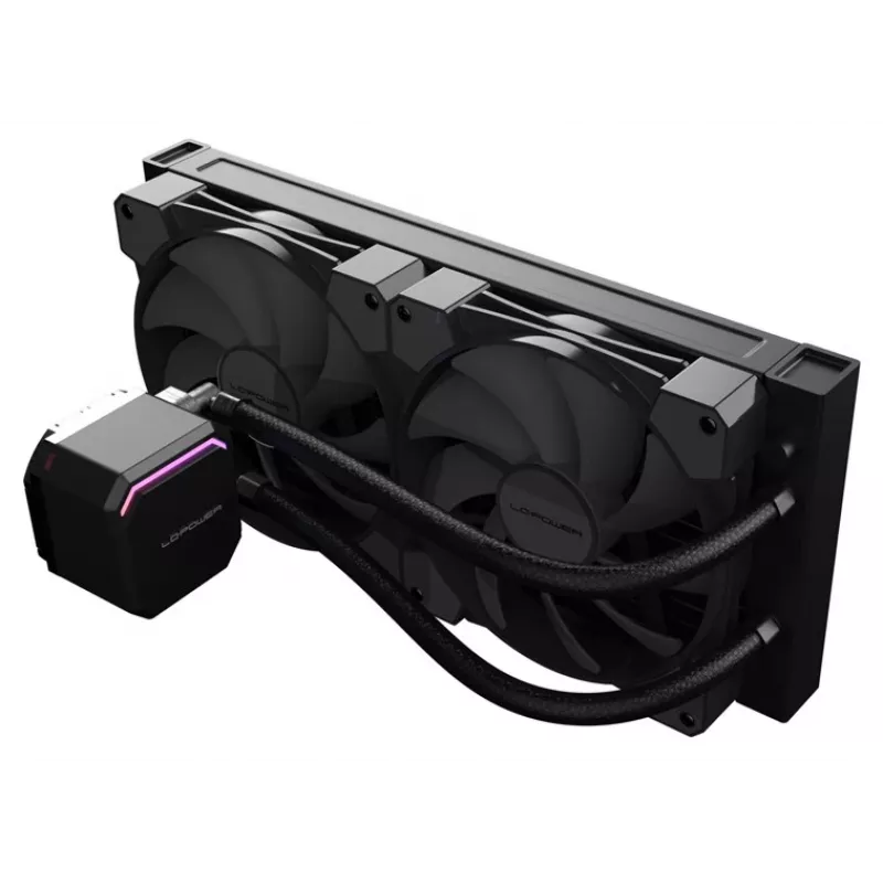 Chłodzenie cieczą All-in-one LC-Power LC-CC-240-B 12 cm Czarny
