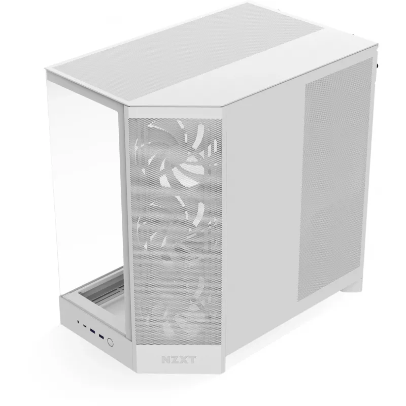Obudowa PC NZXT H9 Flow Midi Tower Biała — ATX/EATX/Micro ATX/Mini-ITX, 3x140mm przód, 1x120mm tył, 2x3.5 cala i 6x2.5 cala zatoki, szkło hartowane