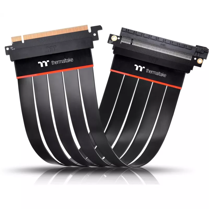 Wewnętrzny kabel zasilający THERMALTAKE AC-058-CO1OTN-C1, PCI-E x16 (Gen4) męski na żeński, 0,3 m, czarny