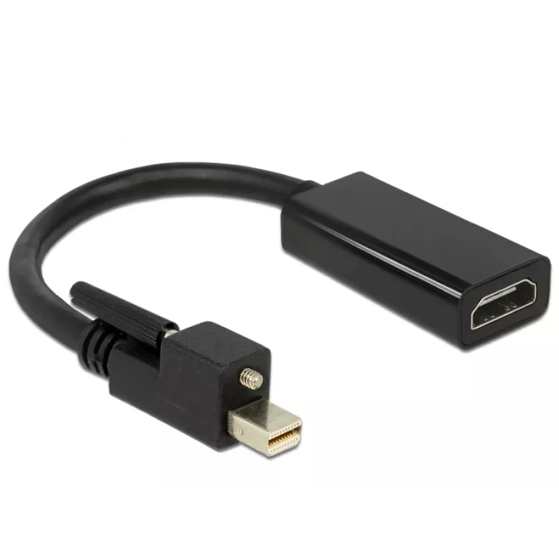 Adapter kablowy wideo DeLOCK 62640 Mini DisplayPort na HDMI 0,25 m czarny