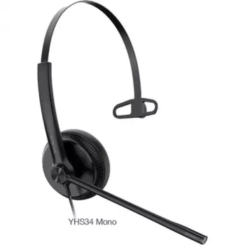 Yealink YHS34 Lite Mono Zestaw słuchawkowy Przewodowy Nagłowny Biuro/Call center Czarny