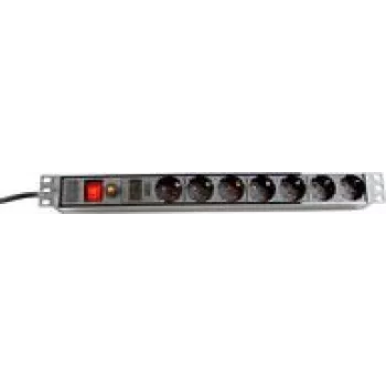 Listwa zasilająca Dexlan 994956 2,5 m 7 gniazd AC do użytku wewnętrznego Czarna