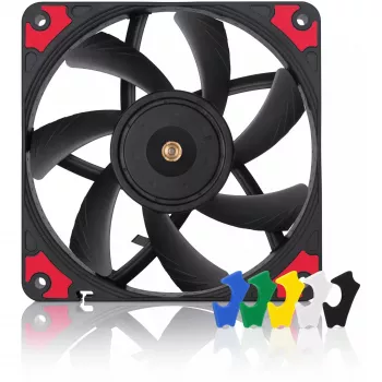 120 mm Noctua NF-A12x15 PWM cienki wentylator do obudowy, grubość 15 mm, 12 V, PWM, 450–1850 RPM, 94.2 m³/h, 23.9 dB, łożysko SSO