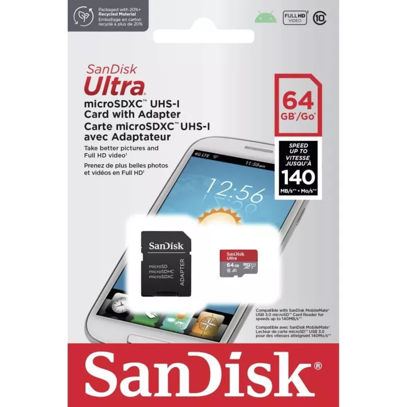 Karta pamięci flash SANDISK SDSQUAB-064G-GN6TA 64GB