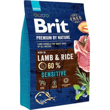 BRIT Premium by Nature Sensitive Lamb with rice - sucha karma dla psów - 3 kg