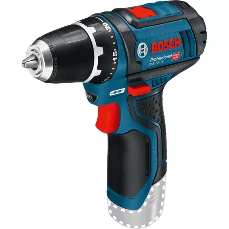 Bosch GSR 10,8-2-LI Professional Keyless Czarny, Niebieski, Czerwony