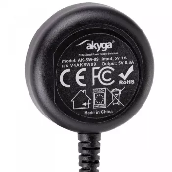 Ładowarka wewnętrzna Akyga AK-SW-09 Smartwatch Czarna USB 5V 1m