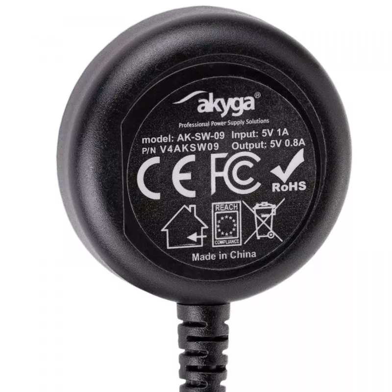 Ładowarka wewnętrzna Akyga AK-SW-09 Smartwatch Czarna USB 5V 1m