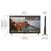 TV Toshiba 65UV2463DG 65 cali (165,1 cm) 4K Ultra HD DLED Smart TV, 3840×2160, VIDAA, Wi‑Fi, 300 cd/m², Czarny