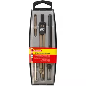 Cyrkiel nastawny Herlitz 8710303 Czarno-Metaliczny 5 sztuk