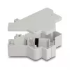 Uchwyt Keystone zatrzaskowy na szynę DIN DELOCK 67043 — tworzywo sztuczne, uziemiony, 60×88,2×21,5 mm, szary