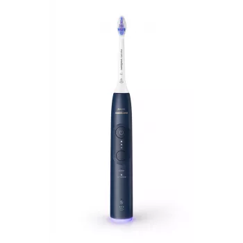 Szczoteczka elektryczna Philips Sonicare Series 6100 HX7403/05 — akumulatorowa, bateria Li‑Ion, tryby Czułe i Codzienna pielęgnacja, ciemnoniebieska
