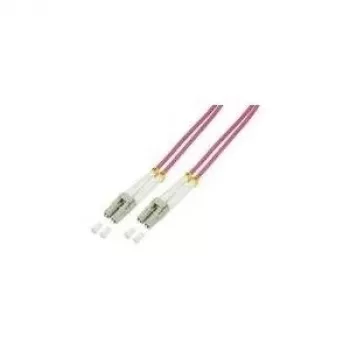Logilink - Kabel patchcord - LC Multi-Mode (M) - LC Multi-Mode (M) - 10 m - Światłowód - 50/125 mikrometr - OM4 - Behalogenowy - Fiolet wrzosowy (FP4LC10)