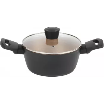 Garnek Russell Hobbs RH01669BEU7 20 cm, czarny, wnętrze ze stali nierdzewnej